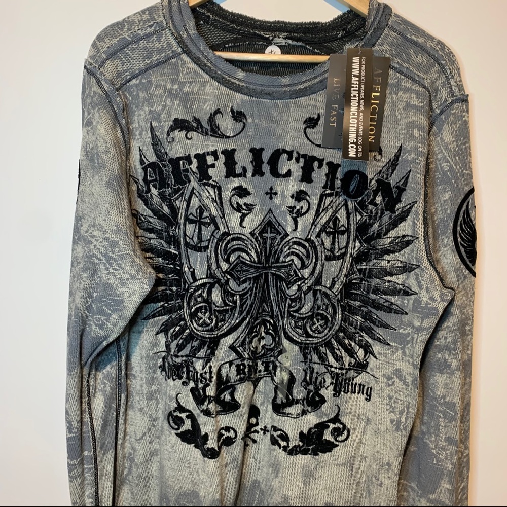 Affliction Reversible thermal shirt